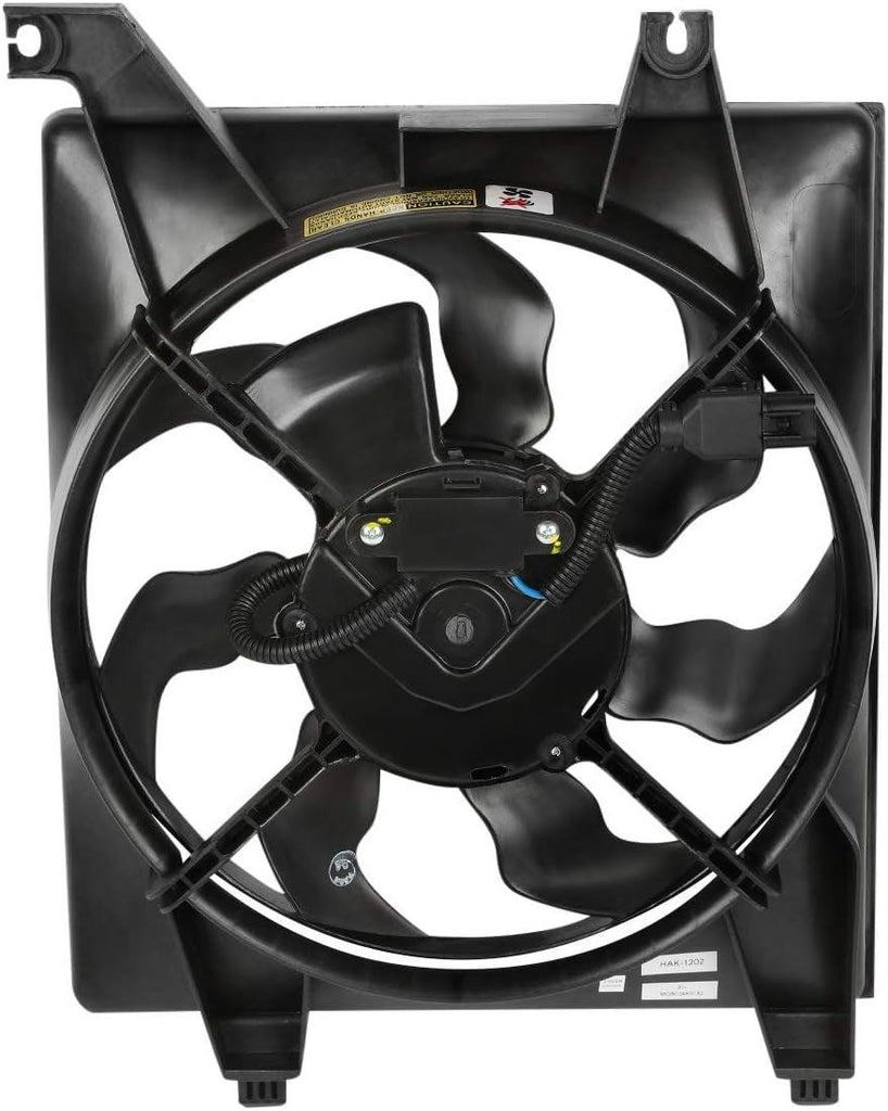 OEM-RF-0008 Factory Style Radiator Cooling Fan Assembly Cooling Efficiency Improved Direct Replacement [Compatible with 06-11 Accent ], Black
