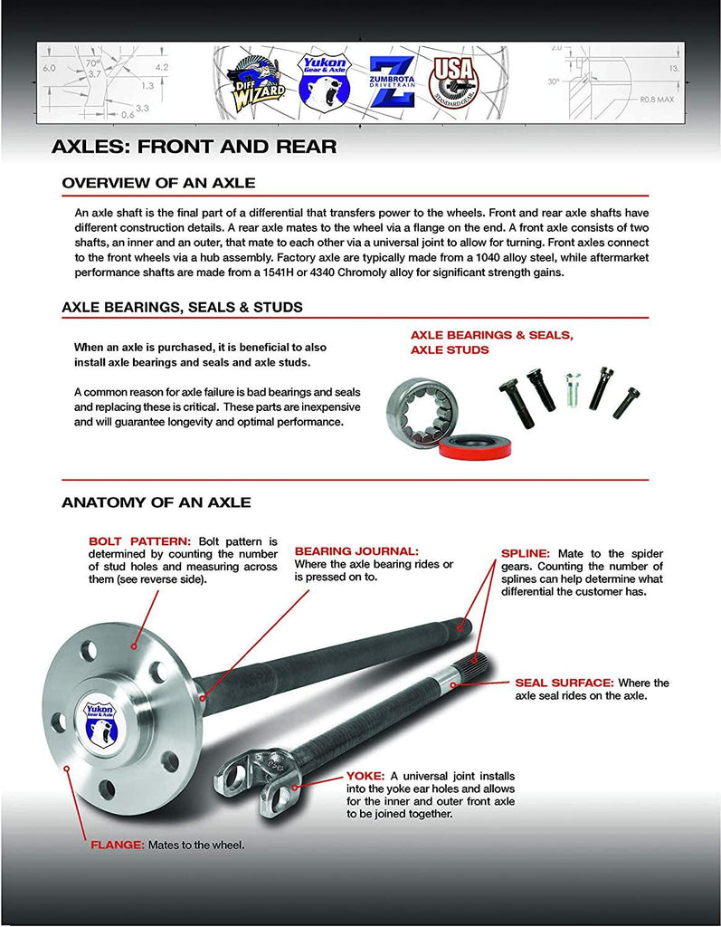 & Axle (YA G551818) Rear Axle for GM Monte Carlo/El Camino/Passenger Car 7.5 Differential 1541H Alloy
