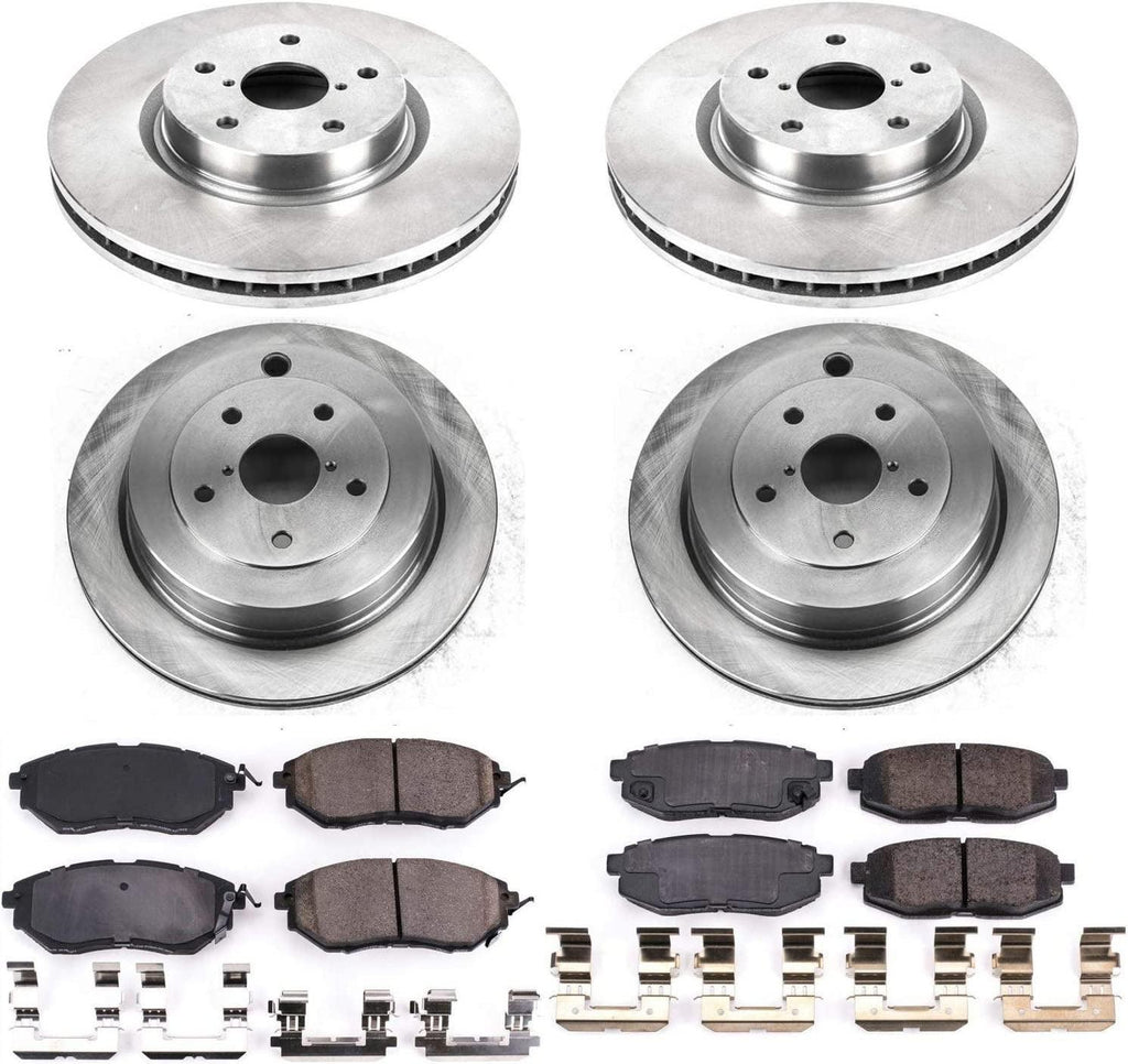Power Stop KOE4088 Autospecialty Front and Rear Replacement Brake Kit-Oe Brake Rotors & Ceramic Brake Pads