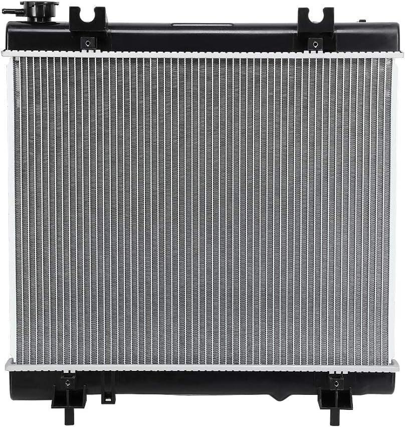 OEM-RA-2883 1-Row OE Style Bolt-On Aluminum Core Radiator Replacement Compatible with 05-11 Dakota / 06-09 Raider at MT, 21-7/8" W X 17-11/16" H X 1" D, 1-9/16" Inlet, 1-13-16" Outlet