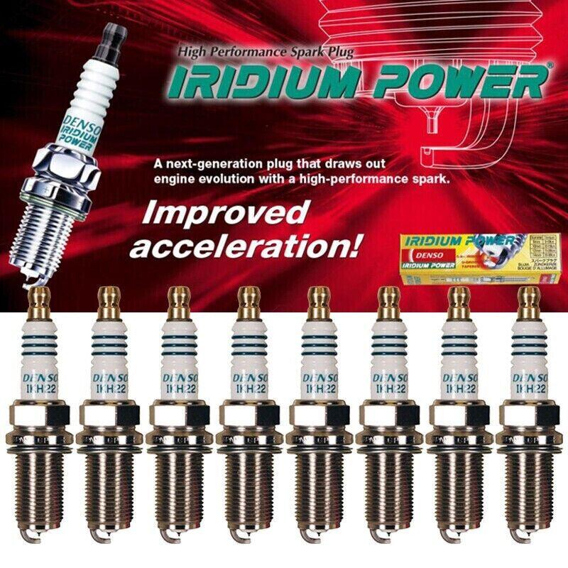 Genuine DENSO IRIDIUM POWER Spark Plugs 5345 IKH22 for Porsche Set of 8