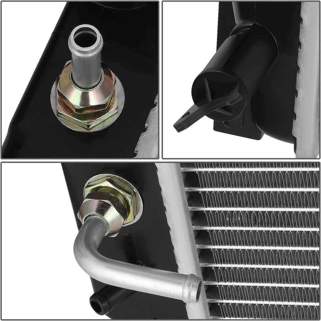 OEM-RA-13383 1-Row OE Style Bolt-On Aluminum Cooling Radiator Compatible with 09-15 Toyota RAV4, 15-11/16" W X 26-3/8" H X 7/8" D, 1-1/2" Inlet / 1-1/2" Outlet