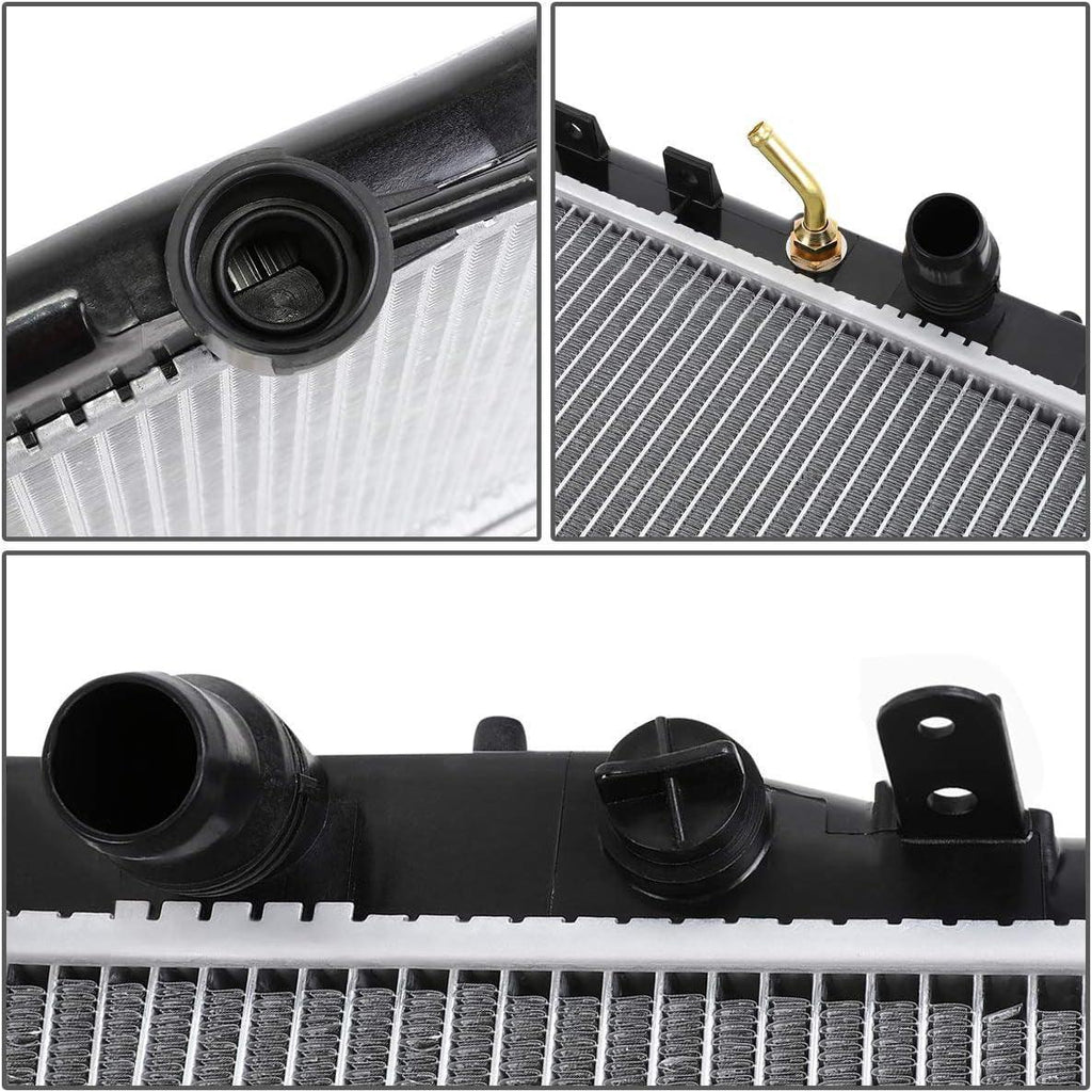 OEM-RA-2680 OE Style Aluminum Core Radiator Compatible with 04-05 Acura TSX AT, 28-1/4" W X 15-3/4" H X 5/8" D, 1-1/4" Inlet / 1-1/4" Outlet