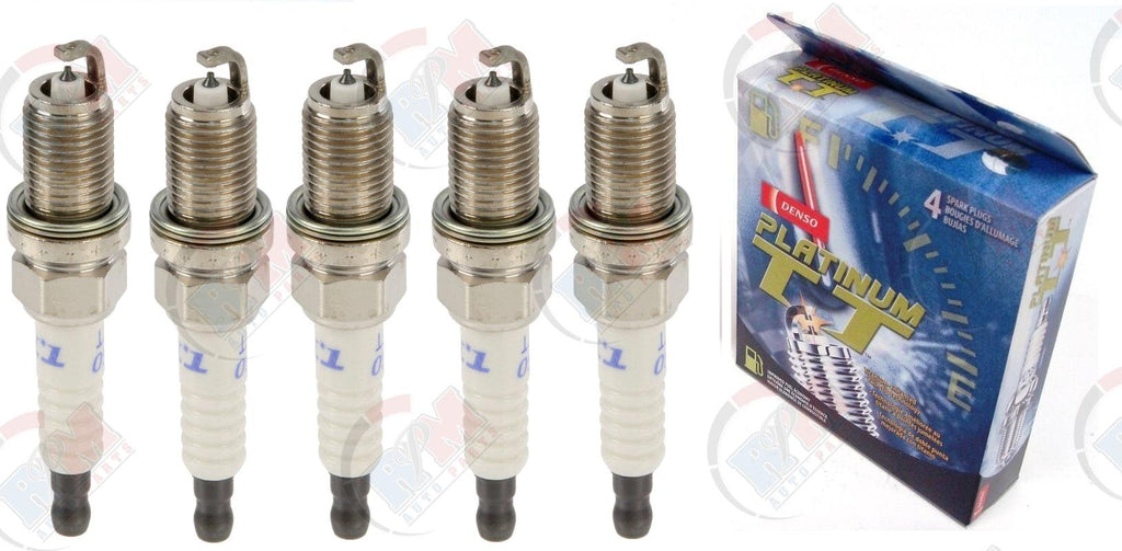 DENSO "PLATINUM" TT Spark Plugs Set of 5 for 2001-2009 Volvo S60 2.3L 2.4L 2.5L