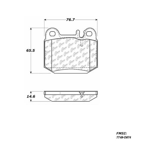 Centric Rear Disc Brake Pad for Quattroporte, ML500, ML55 AMG, ML430 (301.08740)
