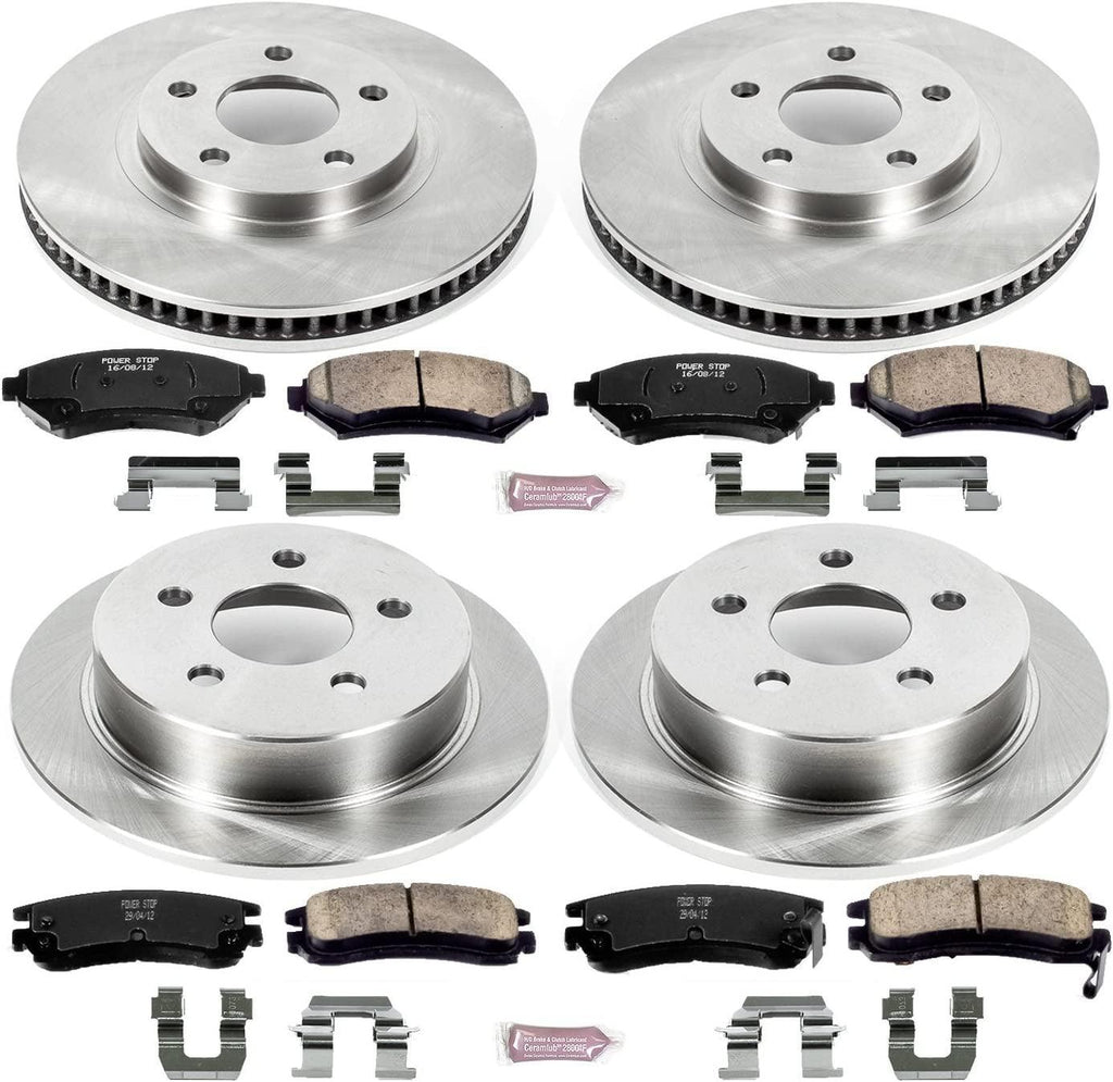 KOE1544 Autospecialty Front and Rear Replacement Brake Kit-Oe Brake Rotors & Ceramic Brake Pads