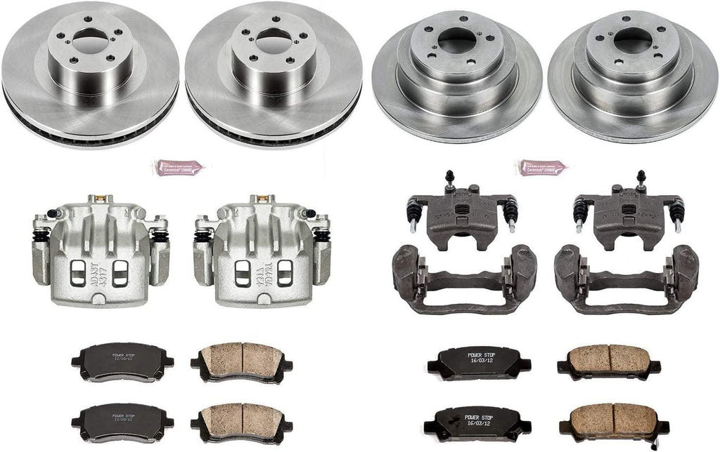 KCOE2371 Front and Rear Stock Replacement Brake Kit (With Calipers)