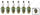 (6X) NGK BU8H (6431) Non-Resistor Spark Plug Pre-Gapped for Mercury & Mariner