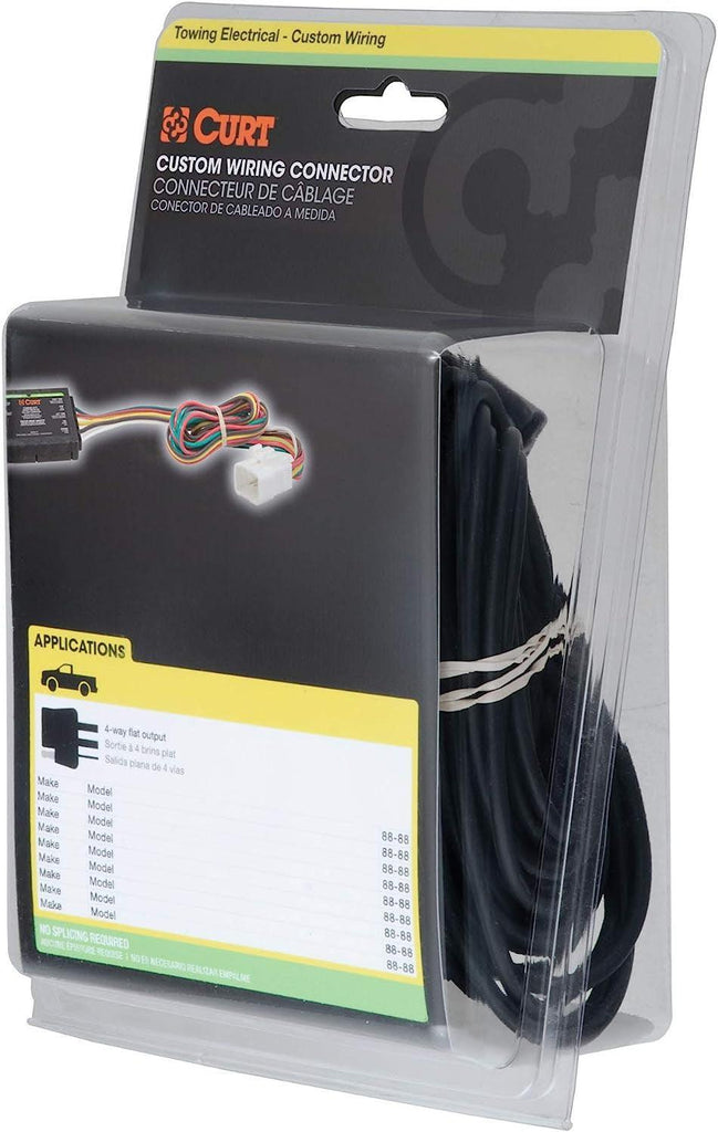 CURT 56262 Vehicle-Side Custom 4-Pin Trailer Wiring Harness, Fits Select Lincoln MKC , Black