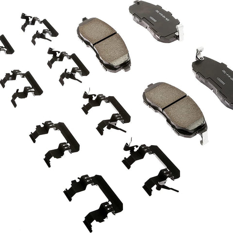 Gold 17D815ACHF1 Ceramic Front Disc Brake Pad Set with Clips