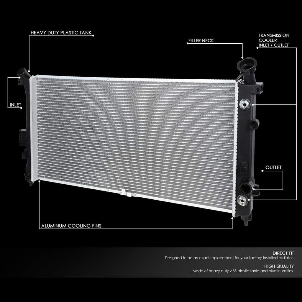 OEM-RA-2728 OE Style Aluminum Core Radiator Compatible with 02-07 Rendezvous, 05-06 Terraza/Uplander/Relay AT, 30-1/8" W X 14-13/16" H X 5/8" D, 1-3/8" Inlet, 1-3/8" Outlet
