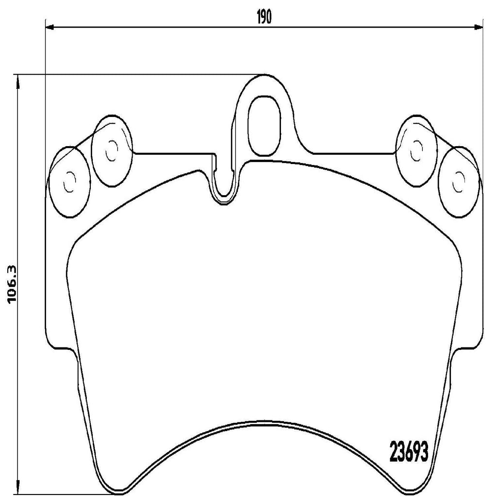 Brembo Front Disc Brake Pad Set for Q7, Cayenne, Touareg (P85065)