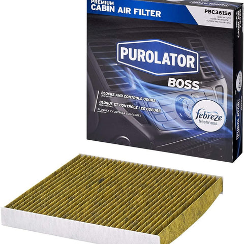 PBC36156 boss Premium Cabin Air Filter with Febreze Freshness Fits Select Dodge and Jeep