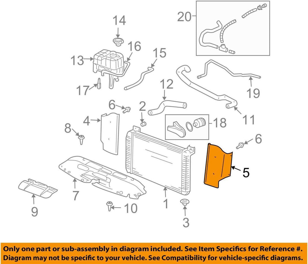 Genuine  15034805 Radiator Air Baffle