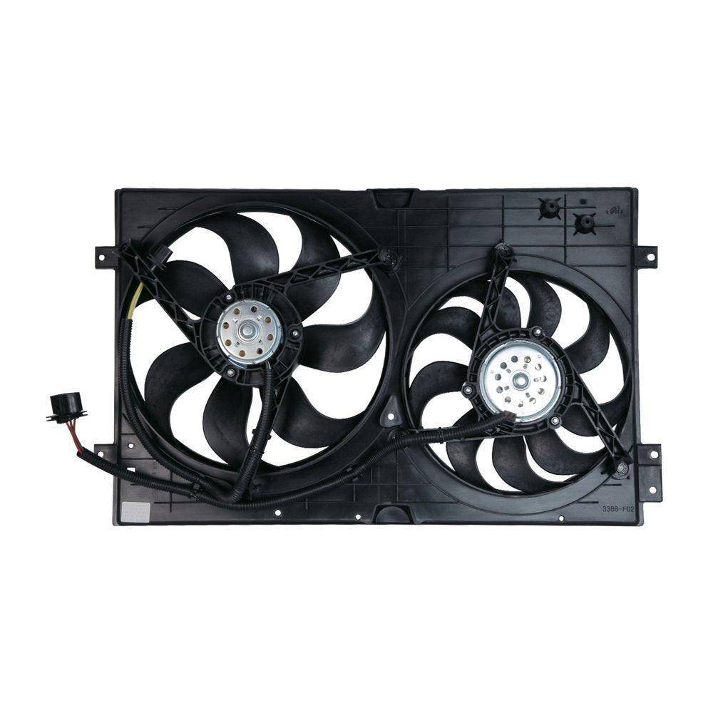 Dual Radiator and Condenser Fan Assembly Fits 1999 Volkswagen Golf