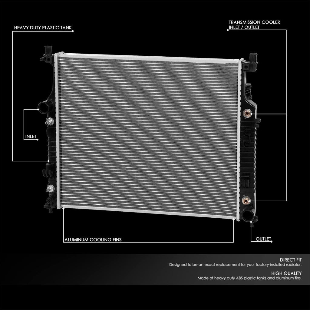 OEM-RA-2909 2-Row Aluminum Core Radiator Compatible with 06-11 ML350 / 06-12 R350,25-1/8" W X 20/13/16" H X 1-5/8" D,1-5/8" Inlet / 1-5/8" Outlet