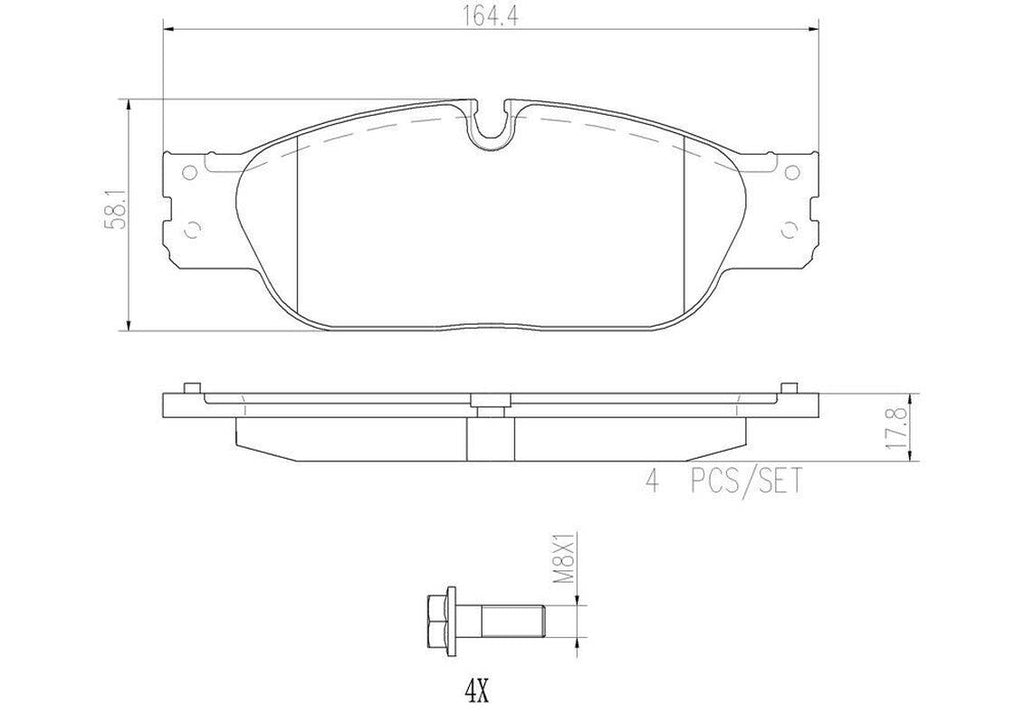 Brembo Front Disc Brake Pad Set for Jaguar (P36021N)