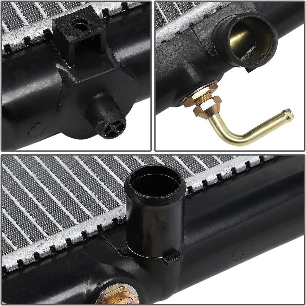 OEM-RA-1409 OE Style Direct Fit Aluminum Core Radiator Compatible with 93-97 Geo Prizm/Corolla, 27-1/16" W X 13-5/8" H X 3/4" D, 1-1/4" Inlet / 1-1/4" Outlet