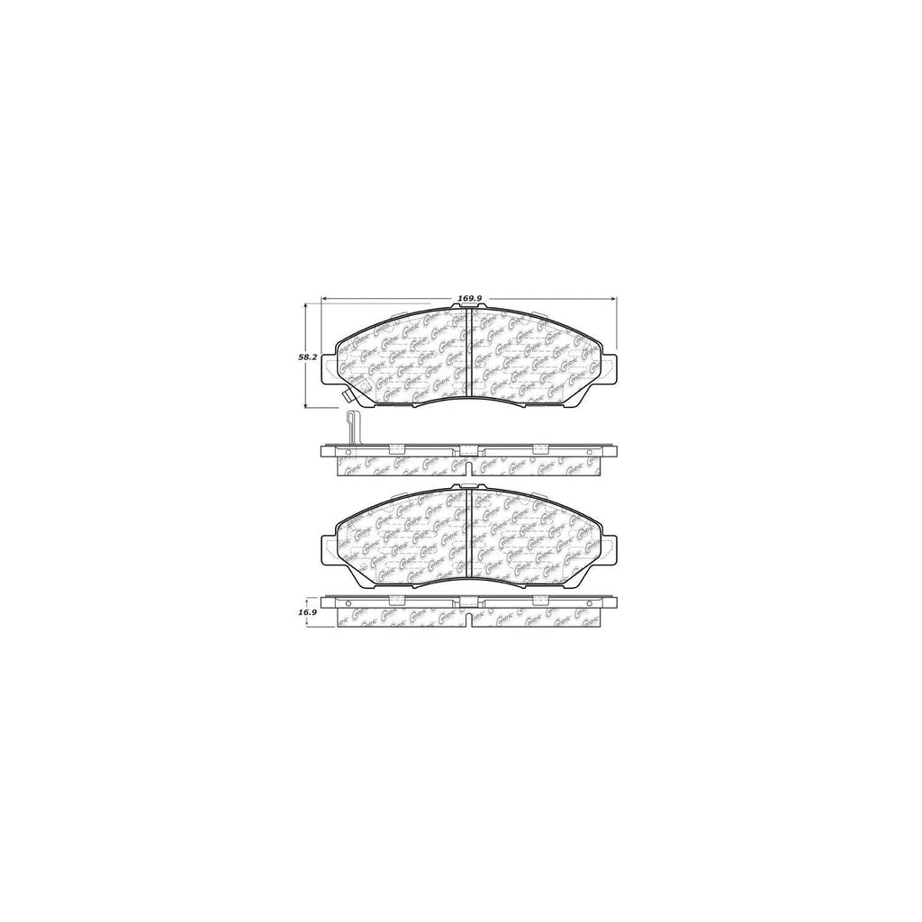 Centric Front Disc Brake Pad for Pilot, MDX, RLX, Ridgeline, ZDX (105.13780)