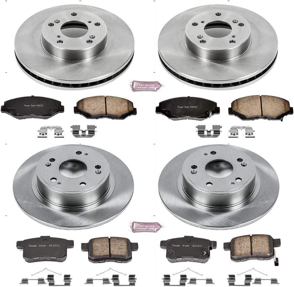 KOE2744 Autospecialty Front and Rear Replacement Brake Kit-Oe Brake Rotors & Ceramic Brake Pads