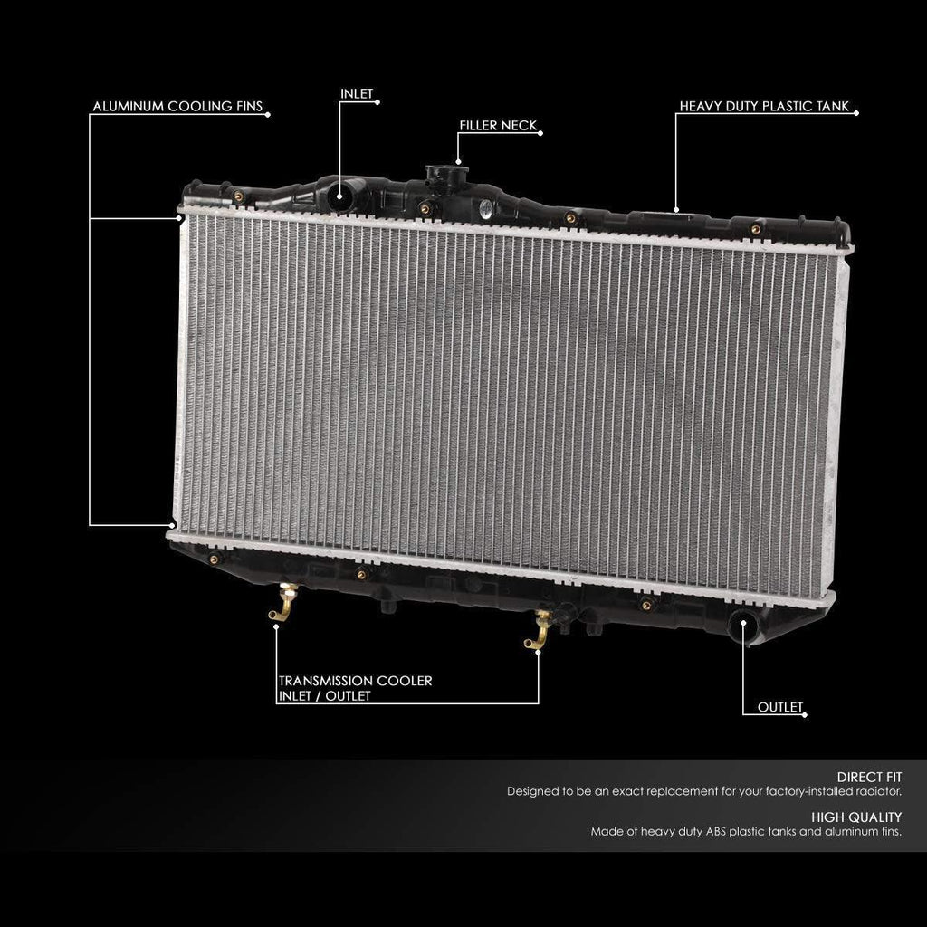 OEM-RA-870 Factory Style Aluminum Core Cooling Radiator Replacement Compatible with 87-91 Camry at MT, 26-5/16" W X 12-7/8" H X 5/8" D