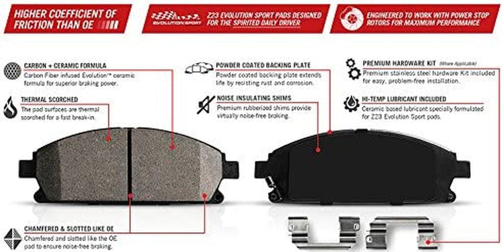 (Z23-1337) Z23 Evolution Sport Brake Pads, Rear