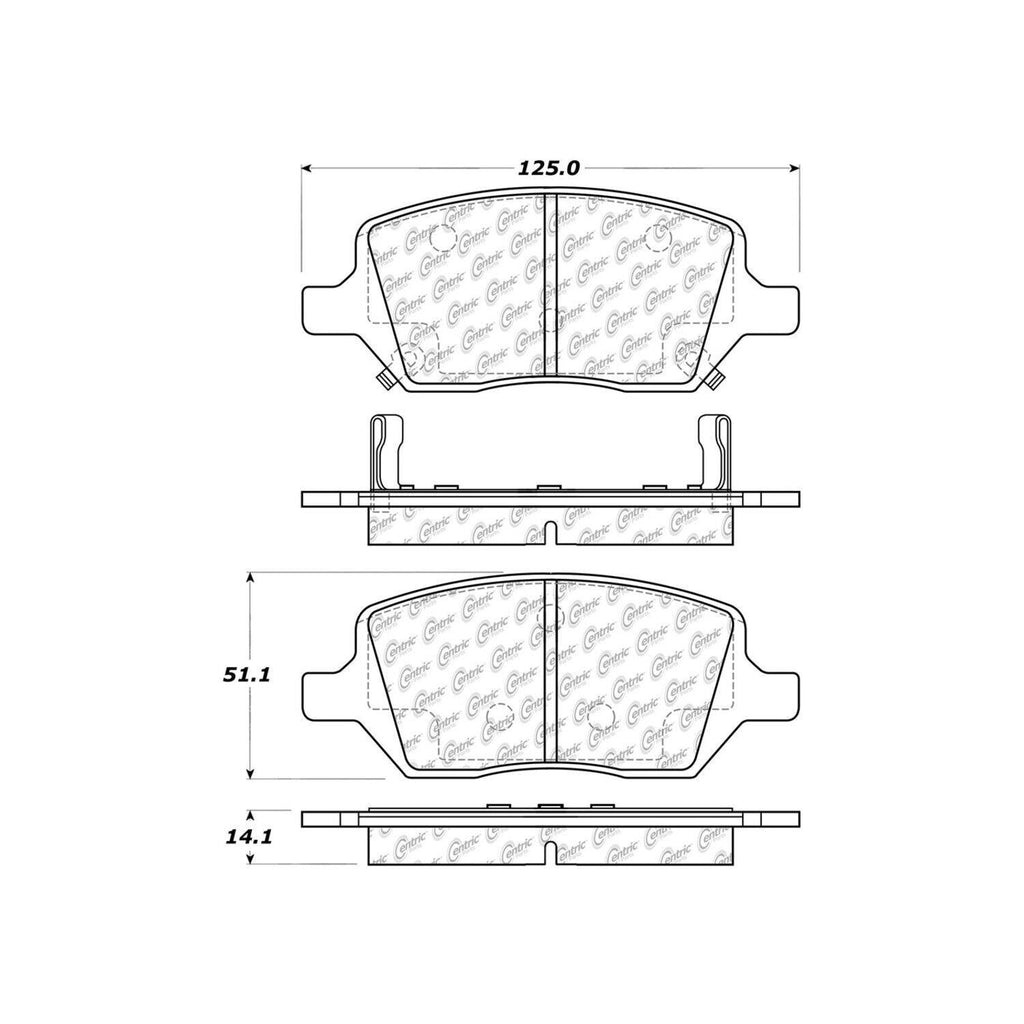 Centric Rear Disc Brake Pad for Uplander, Montana, Terraza, Relay (301.10930)