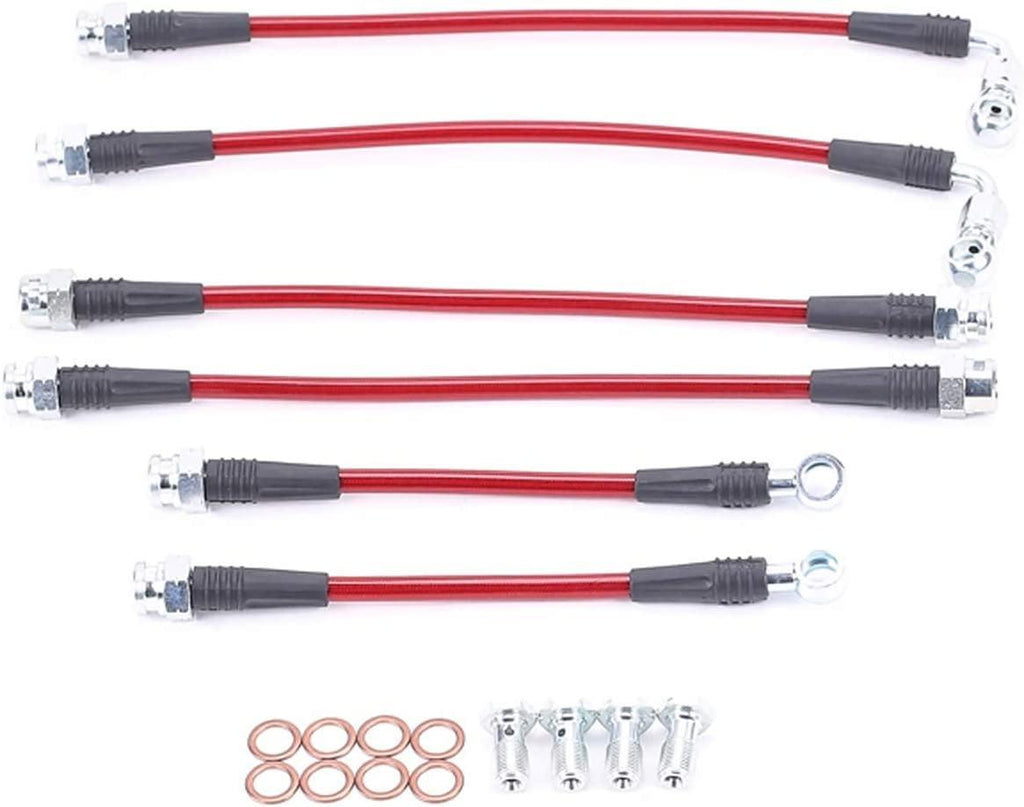BH00040 Stainless Steel Brake Hose Kit- Front & Rear