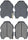 SGD470M Service Grade Semi-Metallic Disc Brake Pad Set