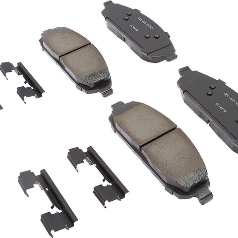 Gold 17D1080CHF1 Ceramic Front Disc Brake Pad Kit with Clips
