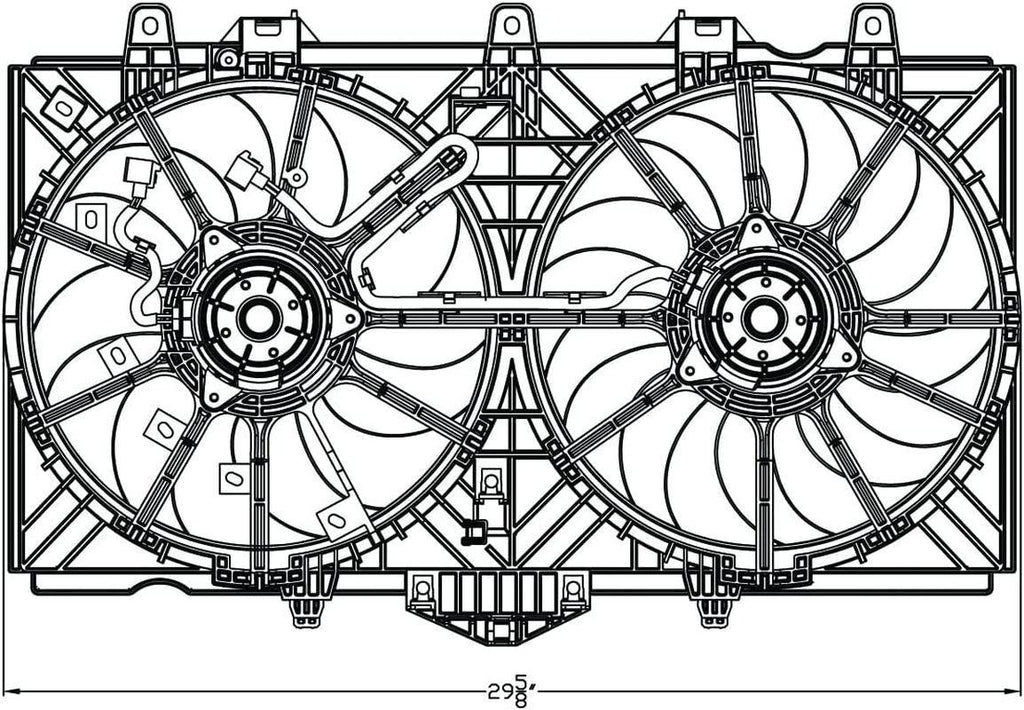 623080 Replacement Cooling Fan Assembly for Infiniti Q50