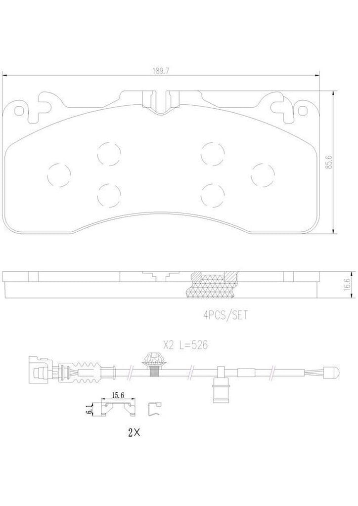 Brembo Front Disc Brake Pad Set for GS F, RC F, LS460 (P83154N)