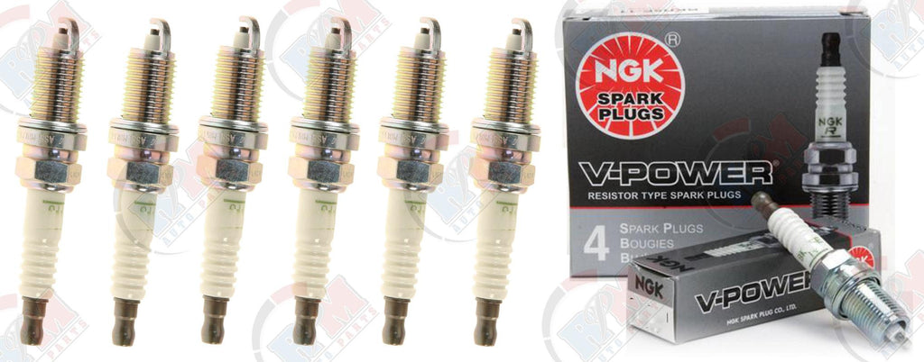 NGK "V-POWER" Spark Plugs (Set of 6) for 2002-2012 Jeep Liberty 3.7L V6