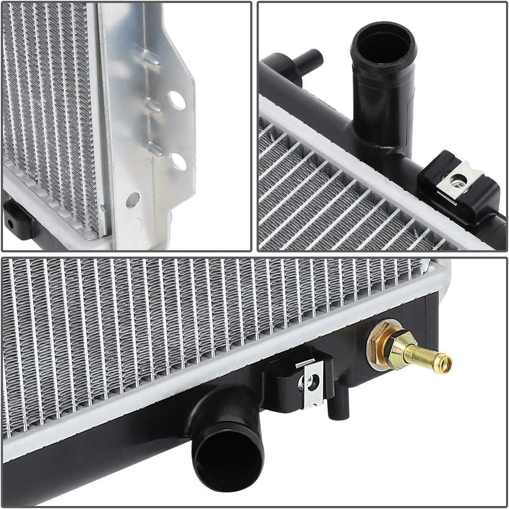 OEM-RA-2677 Factory Style Aluminum Cooling Radiator Compatible with 03-09 PT Cruiser Turbo AT, 20-1/2" W X 18-3/16" H X 1" D, 1-3/8" Inlet / 1-5/16" Outlet