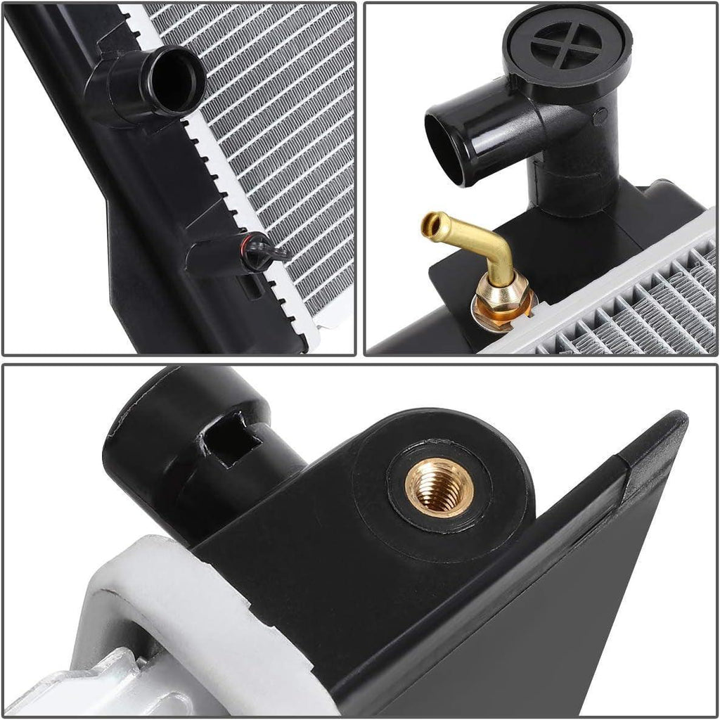 OEM-RA-13106 OE Style Aluminum Cooling Radiator Replacement Compatible with 09-10 Vibe / 09-17 Corolla / 09-14 Matrix AT, 23-5/8" W X 14-9/16" H X 5/8" D, 1-3/8" Inlet, 1-3/8" Outlet