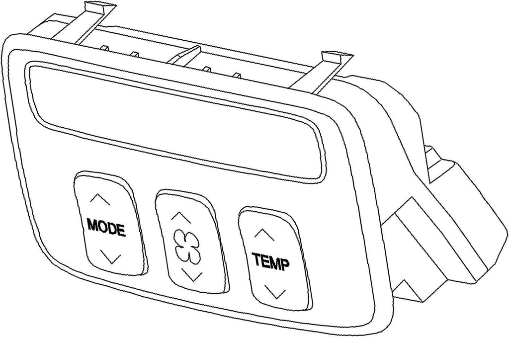15-73091 GM Original Equipment Black Auxiliary Heating and Air Conditioning Control Panel