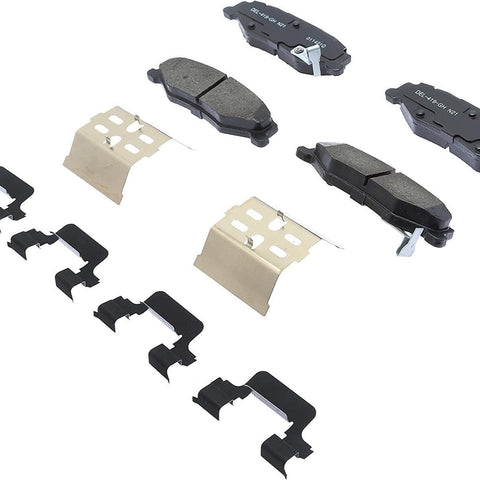 Gold 17D732CHF1 Ceramic Rear Disc Brake Pad Kit with Springs and Clips