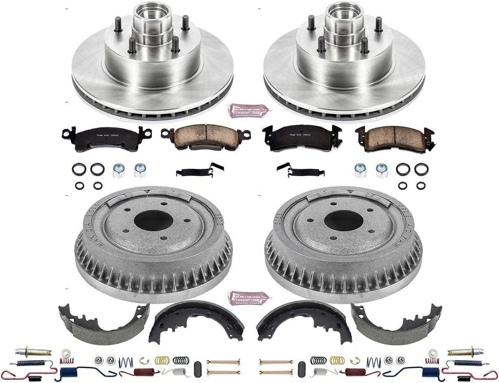 KOE15020DK Autospecialty Front and Rear Replacement Brake Kit-Oe Brake Drums & Ceramic Brake Pads