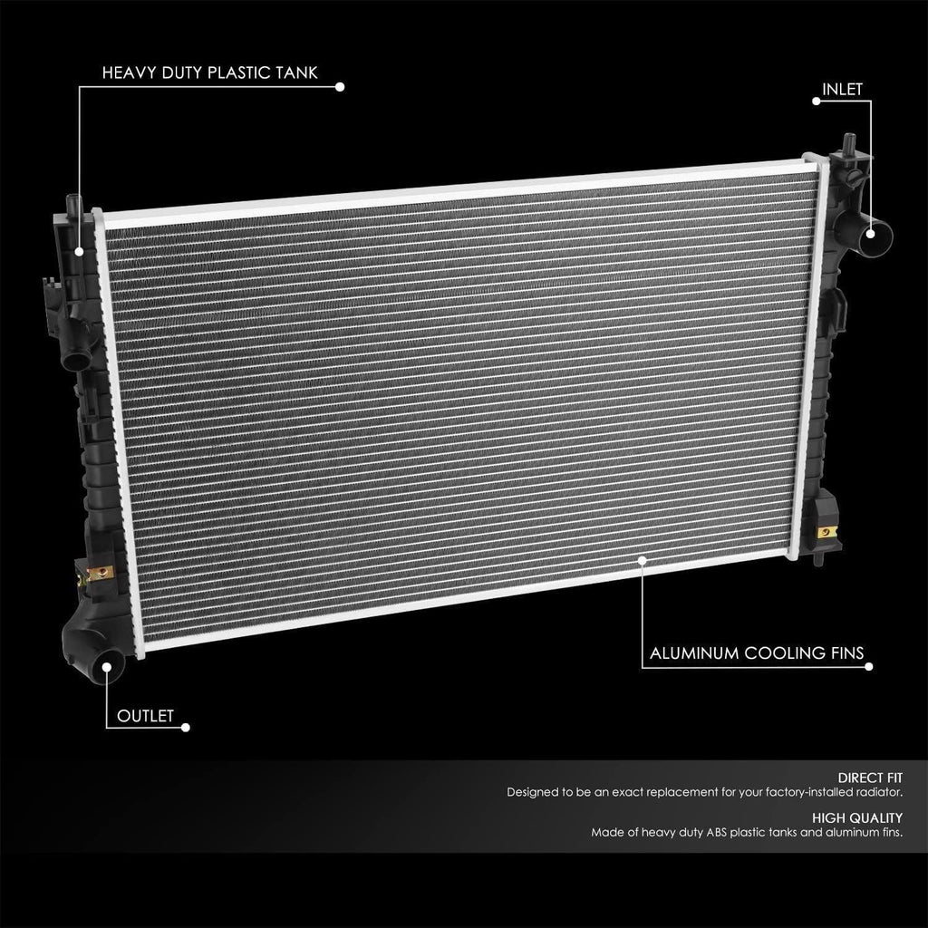 OEM-RA-13186 OE Style 1-Row Aluminum Cooling Radiator Compatible with 10-12 Taurus SHO/MKS 3.5L AT