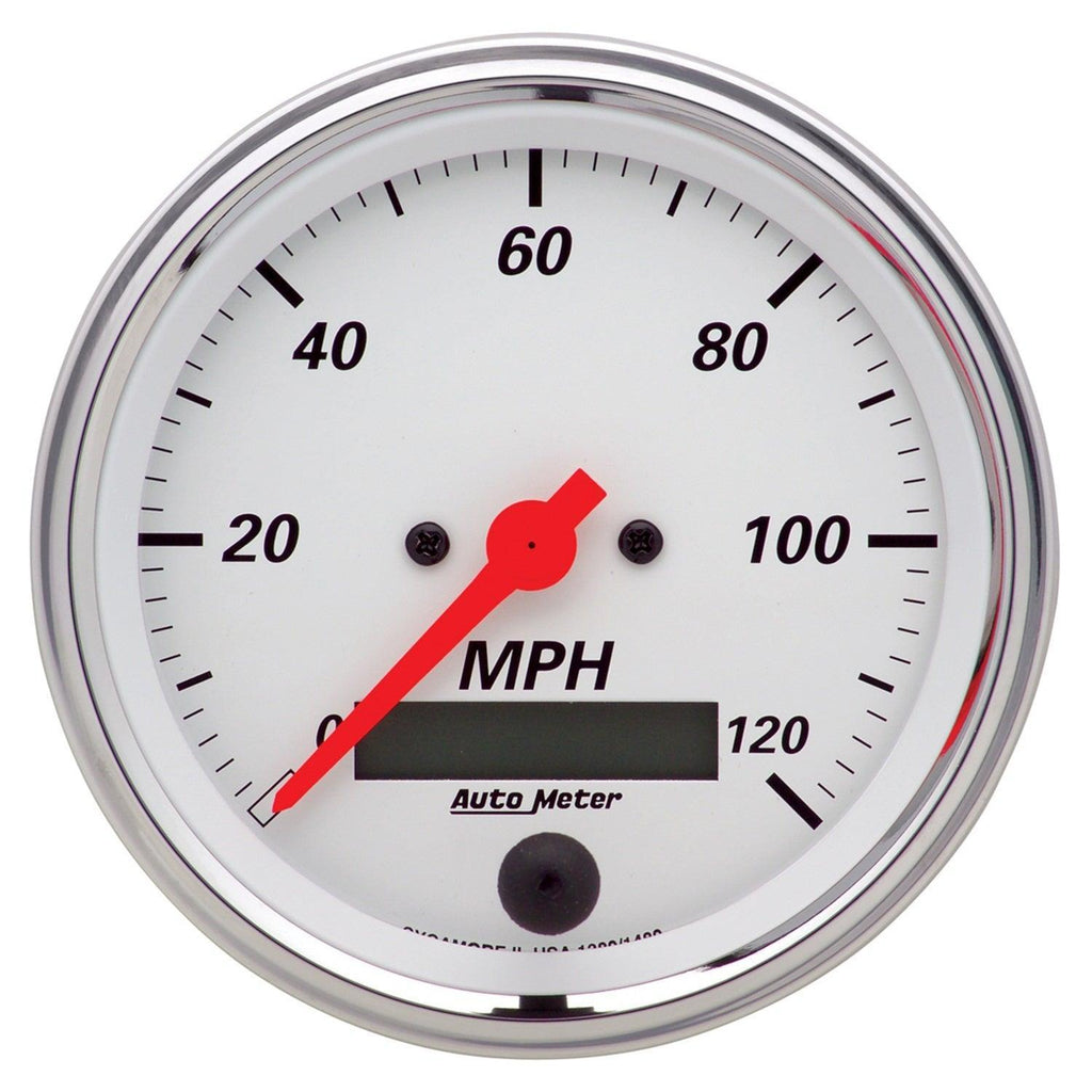 3-3/8 in. SPEEDOMETER 0-120 MPH ARCTIC WHITE