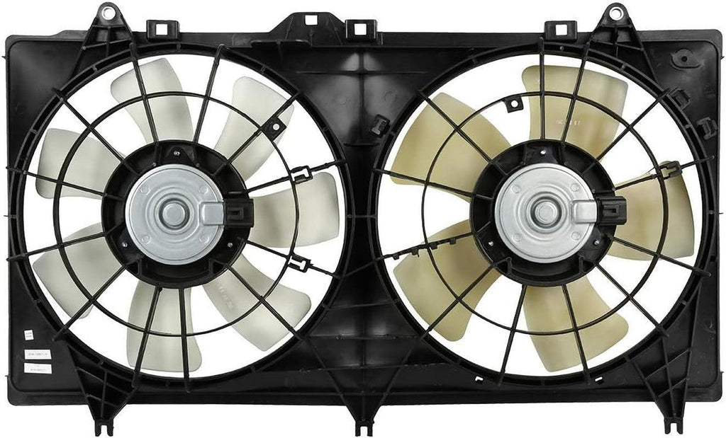 OEM-RF-0132 Factory Style Radiator Cooling Fan Assembly Cooling Efficiency Improved Direct Replacement [Compatible with 12-15 Chevy Camaro - 6.2L] Black