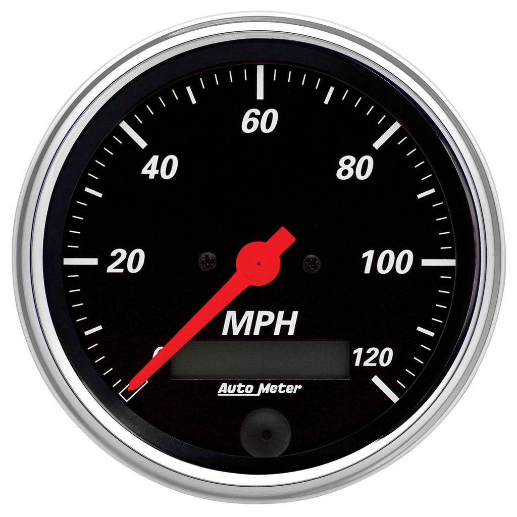 3-3/8 in. SPEEDOMETER 0-120 MPH DESIGNER BLACK