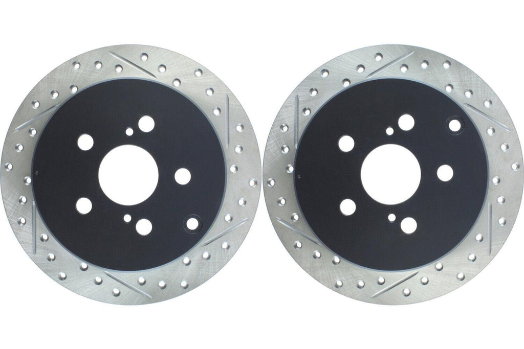 Rear PAIR Stoptech Disc Brake Rotor for 2005-2006 Toyota Corolla (46368)