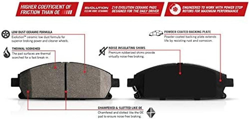 KOE4732 Autospecialty Rear Replacement Brake Kit-Oe Brake Rotors & Ceramic Brake Pads