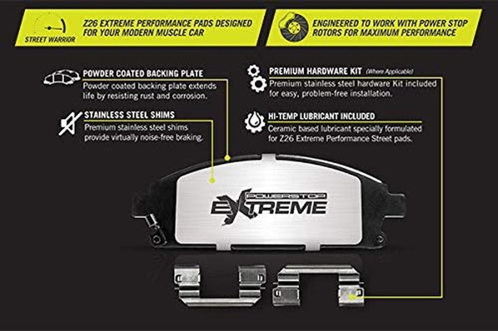 Front Z26-1405 Z26 Extreme Performance Carbon-Ceramic Brake Pad