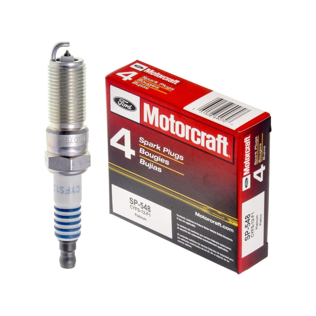 Set of 4 OEM Motorcraft Platinum Spark Plug SP548 for Cadillac Chevy Ford 11-17