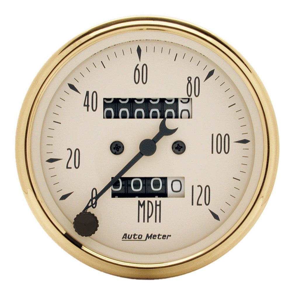 3-1/8 in. SPEEDOMETER 0-120 MPH GOLDEN OLDIES