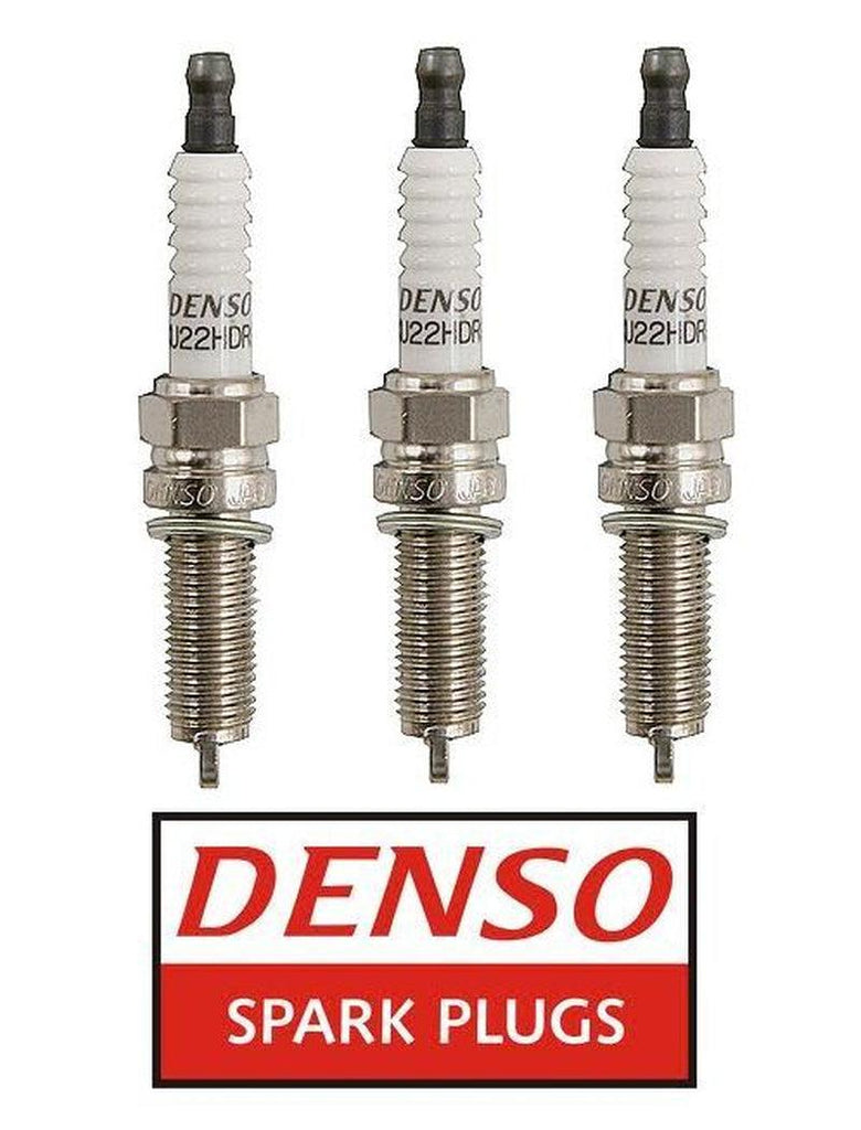 DENSO U-Groove Electrode Resistor Spark Plugs Set of 3 Smart Fortwo XU22HDR9