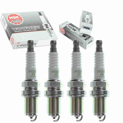 4 Pc NGK V-Power Spark Plugs Compatible with Saturn SC2 1.9L L4 1993-2002