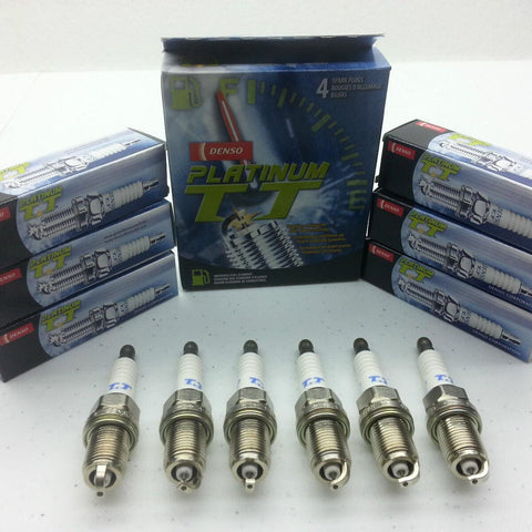 6X DENSO PT16TT Platinum Titanium TT Spark Plug Set Pre-Gapped More Spark/Power